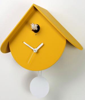 TITTI 2077 yellow Contemporary look for the new wall cuckoo clock