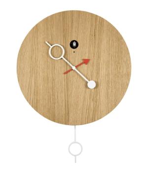 CI PASSO birch natural Wooden Cucu with bird Clock