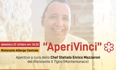 "AperiVinci" con lo chef stellato Enrico Mazzaroni del ristorante Il Tiglio di Montemonaco