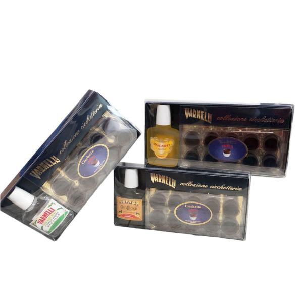 CICCHETTERIA Varnelli 3 packs spirits and small glasses of dark chocolate