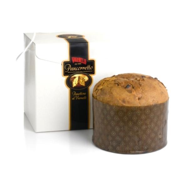 Pancorretto special artisanal panettone with raisin and Varnelli