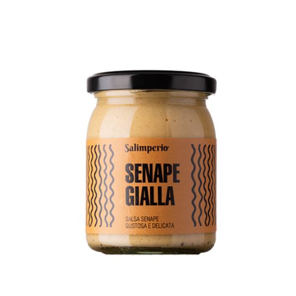Senape gialla salsa artiginale Salimperio marchio Rinci