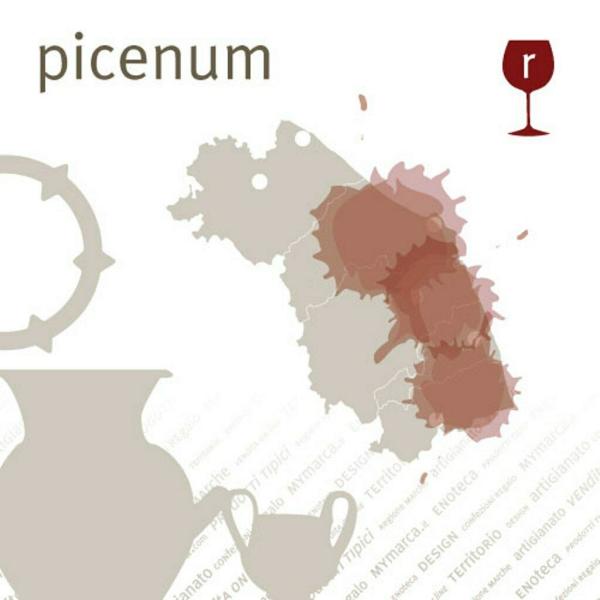 6 Flaschen roter PICENO, der meistverkaufte Wein der MÄRKEN region