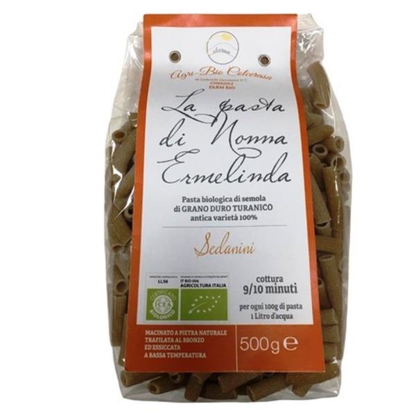 Sedanini organic short pasta Turanico durum wheat semolina Agri-Bio Colcerasa - BIO