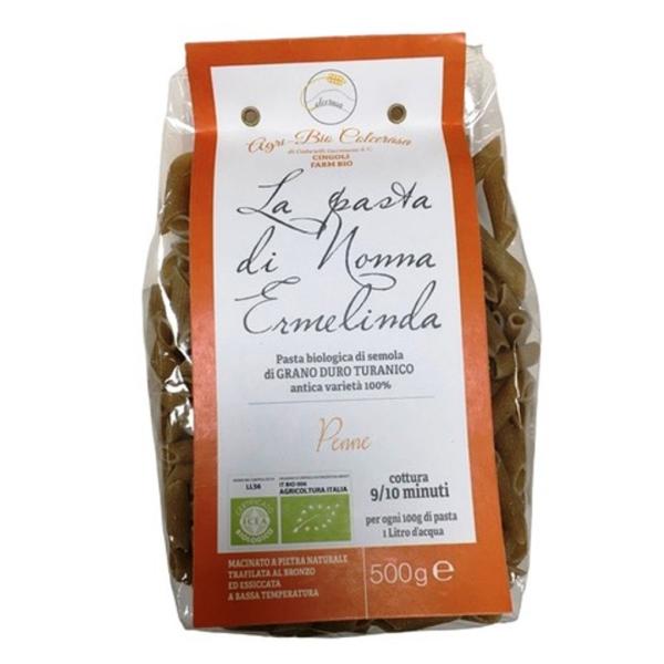 PENNE organic short pasta Colcerasa Turanico durum wheat semolina - BIO