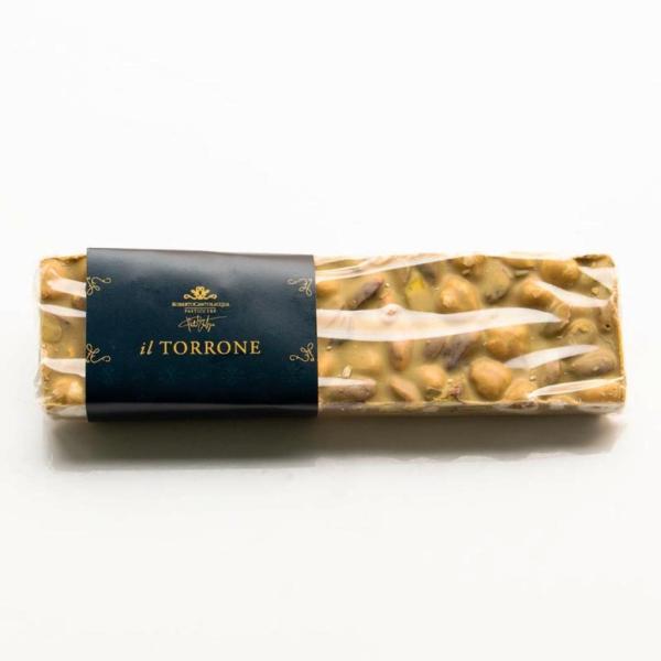 Torrone intramontabile nocciolato al pistacchio 150 gr Roberto Cantolacqua pasticcere