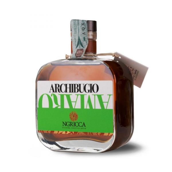 Bitter liqueur with herbs Ngricca Italian agridistillery of Piceno