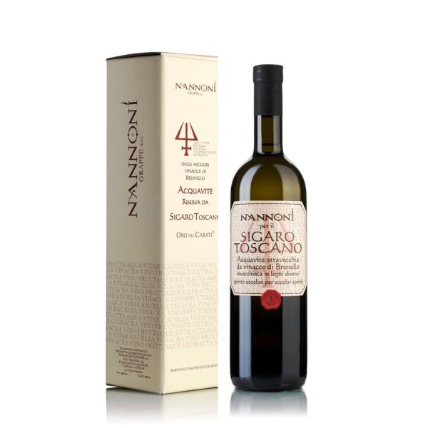 Acquavite da Vinaccia di Brunello Riserva da Sigaro Toscano grappe Nannoni
