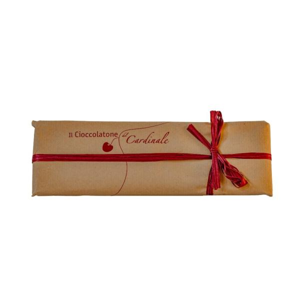 Nougat von CARDINALE Extra dunkle Schokolade Haselnüsse und Visciolata
