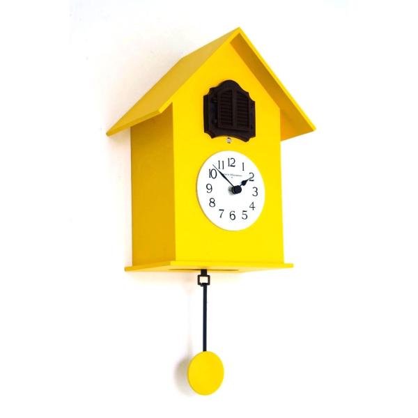 216 yellow Domeniconi Wall Contemporary Clock Cuckoo & Pendulum