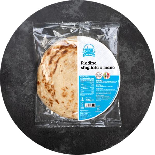 Il Panaro hand-rolled piadina pack of 3 pieces