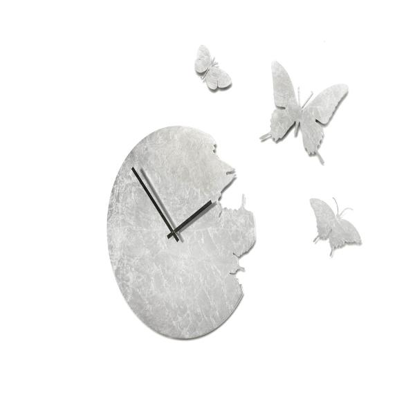 BUTTERFLY foglia argento Orologio con kit 3 farfalle Domeniconi