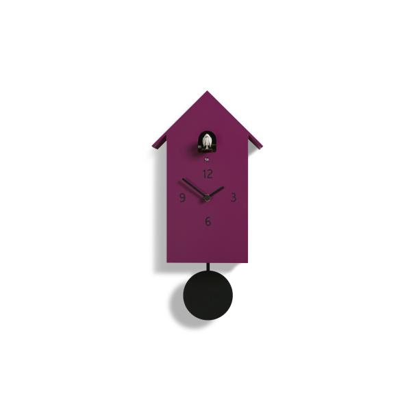 ZUBA purple Wall Cuckoo pendel Clock Domeniconi Made in Italy