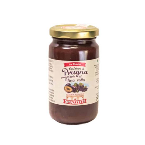 Plum compote flavored with cooked wine Le Spiazzette typical of the Marche