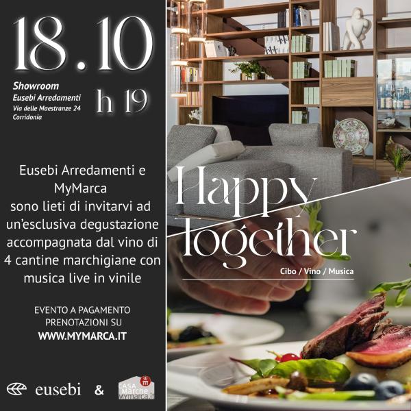 Happy Together! Apericena c/o Eusebi Arredamenti con musica e vino