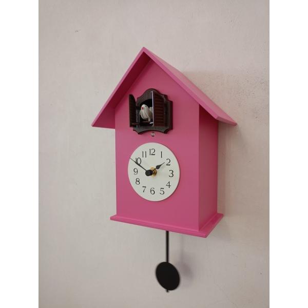 216 ciclamino orologio con pendolo e cucu Diamantini Domeniconi