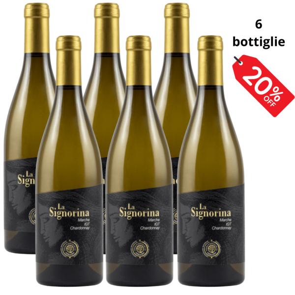 6 bottiglie la Signorina Marche Chardonnay IGT cantina Produttori di Matelica 1932
