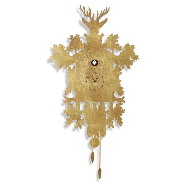 Cucu 373 foglia oro Diamantini Domeniconi orologio a parete