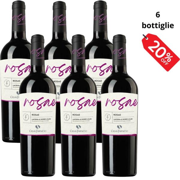 6 Flaschen Rosae CasalFarneto Lacrima di Morro DOC