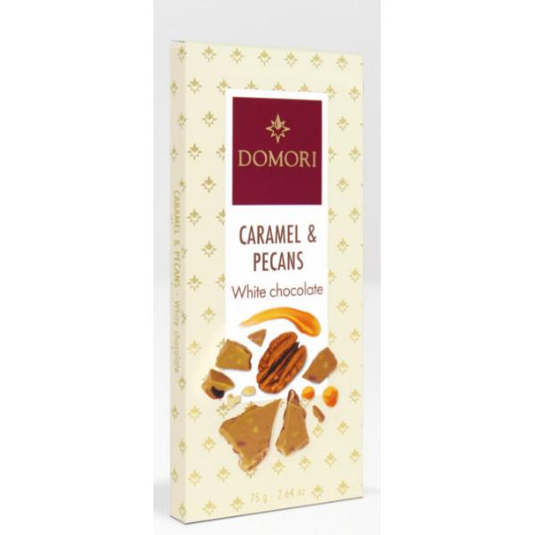 Domori tavoletta Antologia Cioccolato Bianco, Caramello e Noci Pecan - 75g