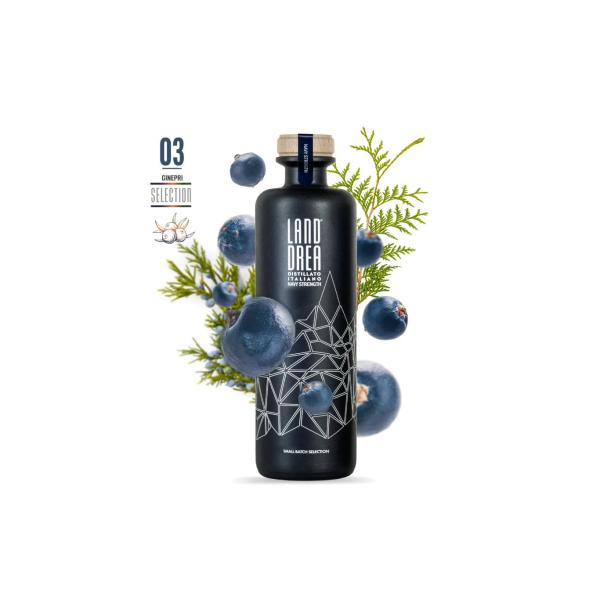 Landdrea Gin ginepri 03 Small Batch Selection Navy Strenght London Dry
