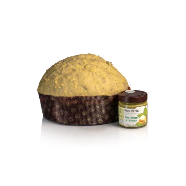 Panettone Perrino amarene candite e crema di pistacchio 1kg
