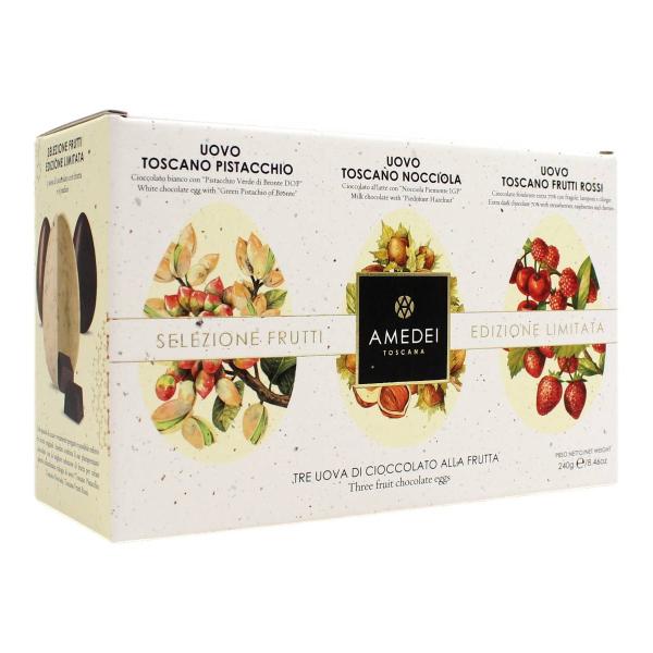 Amedei Uovo di cioccolato 3 da 80g Selezione Frutti