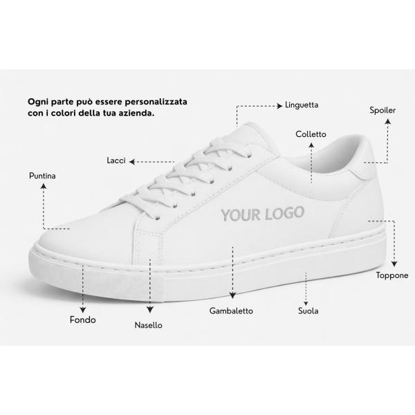 Sneakers personalizzabili con logo ricamato Meraviglia