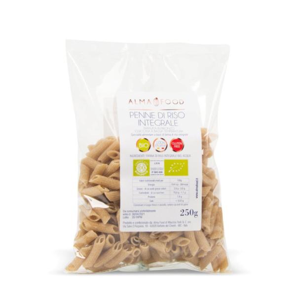 PENNE of rice Bio Alma Food gluten-free wholemeal pasta - BIO