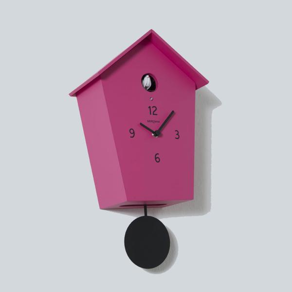 233 magenta orologio a cucu con pendolo nero Domeniconi