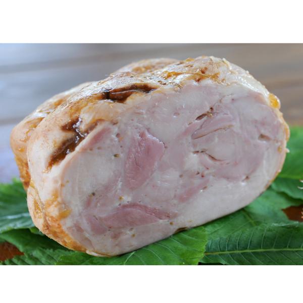 Roast cooked turkey Funari hand boned flavored with forest scents
