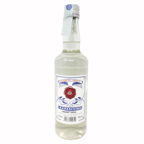 Carsetti  Maraschino is the alcoholic, sweet and colorless specialty