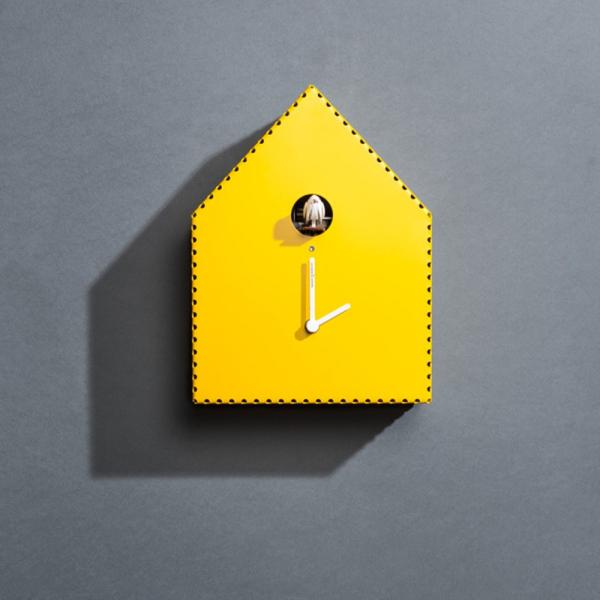 PuntiniPuntini  yellow cuckoo clock Italian designer