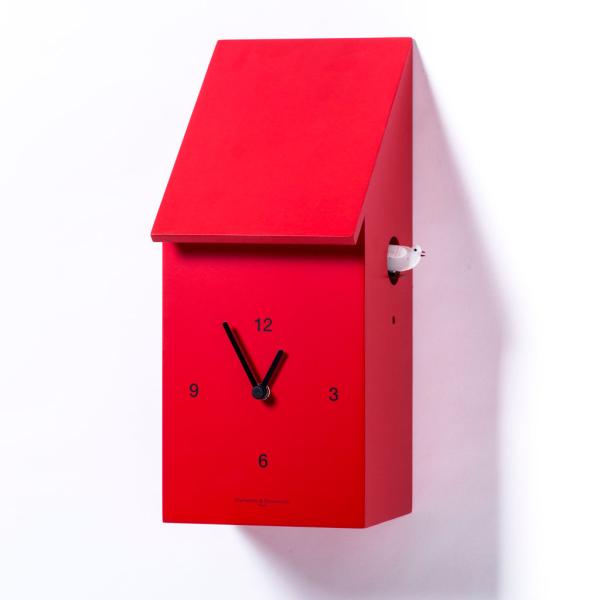 HALF TIME Domeniconi Surprising red cuckoo clock
