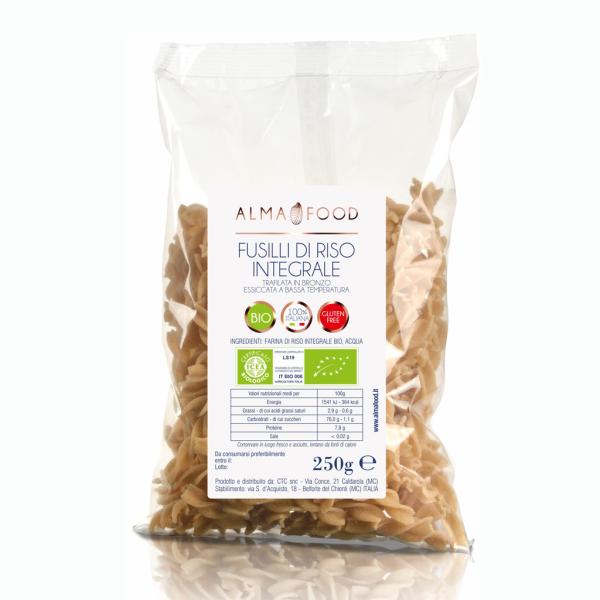 FUSILLI di riso Bio Alma Food pasta integrale senza glutine