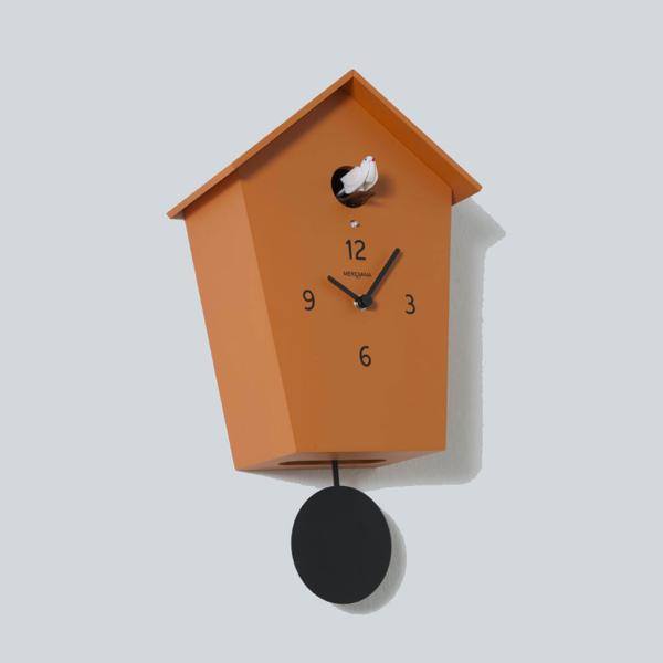 233 ocra orologio a cucu in betulla laccata Domeniconi