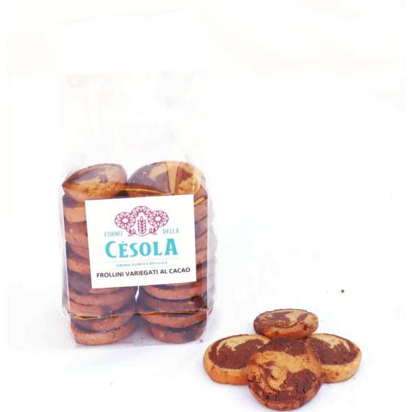 Shortbread biscuits variegated with cocoa Forno Césola refined sablé bis