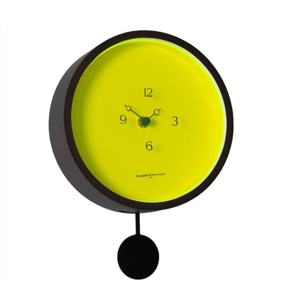 PLEX PENDOLO verde/wenge' Orologio fluorescente con pendolo