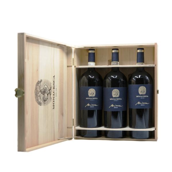MIRUM 3 bottiglie box legno La Monacesca Verdicchio di Matelica DOCG