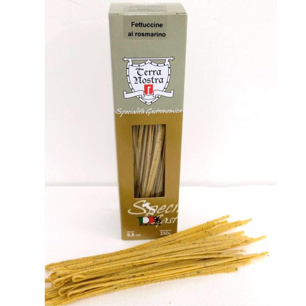 Rosemary fettuccine dried flavored egg pasta Terra Nostra made in Italy