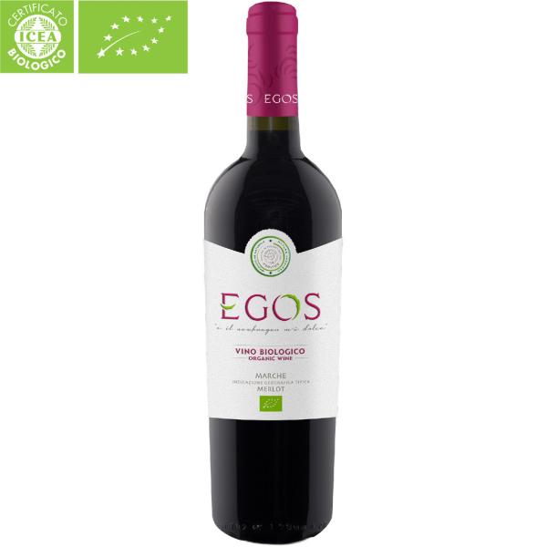 EGOS organic red wine Cantine Provima Marche IGT from organic Merlot grapes - BIO